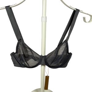 Skims No Show Unlined Demi Bra Gunmetal Grey, size 32C
